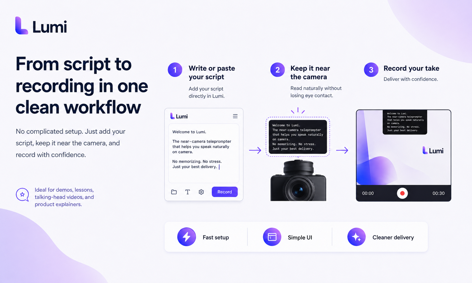 Lumi - Teleprompter + Recorder  gallery image