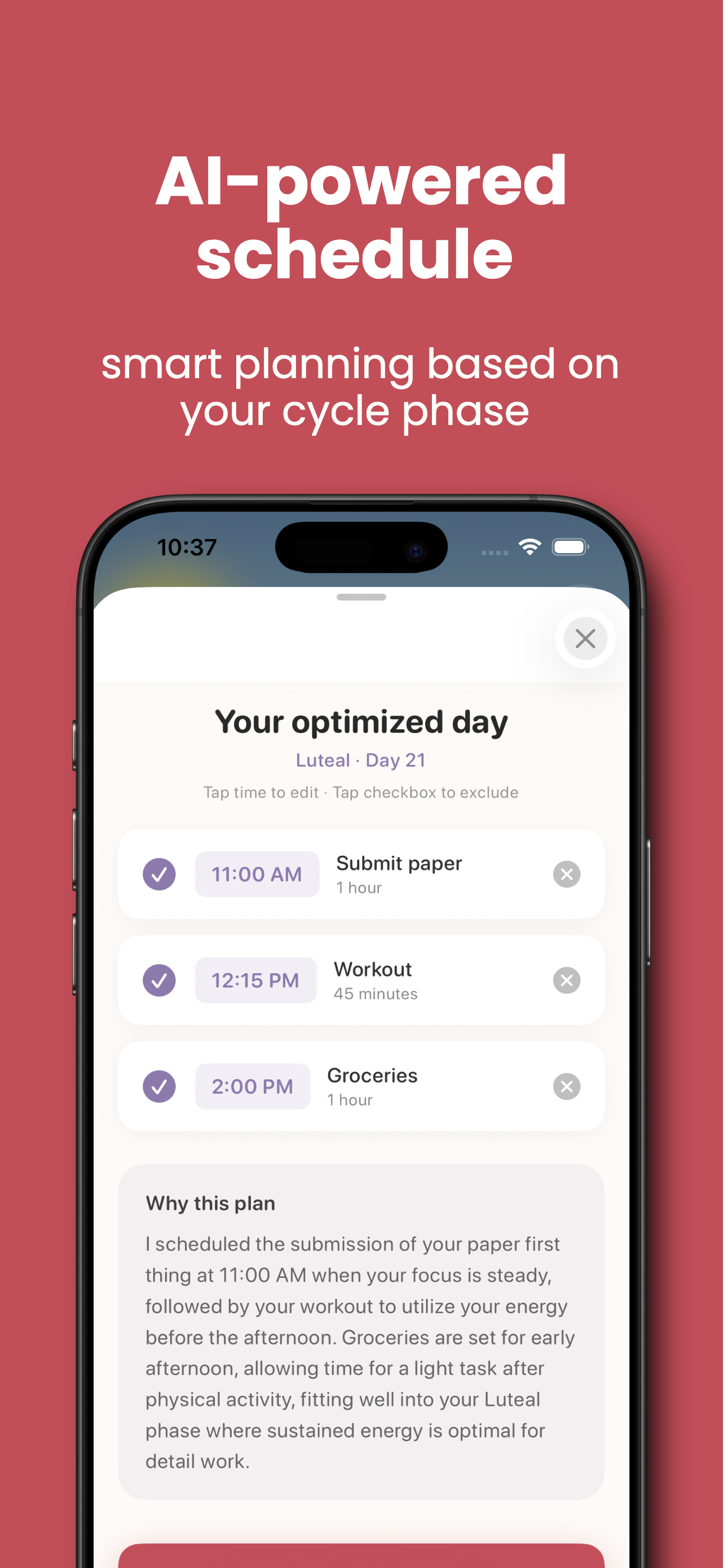 Synca: AI cycle companion  - Screenshot 2 showing product features and functionality