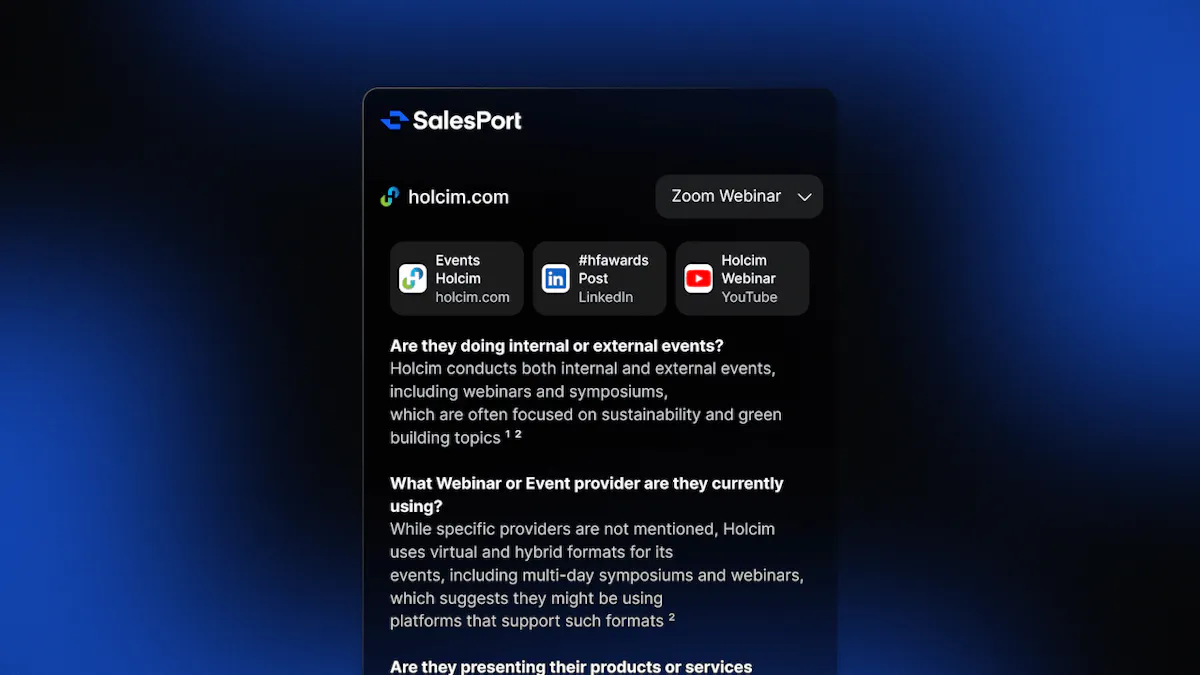 SalesPort AI Sales Researcher
