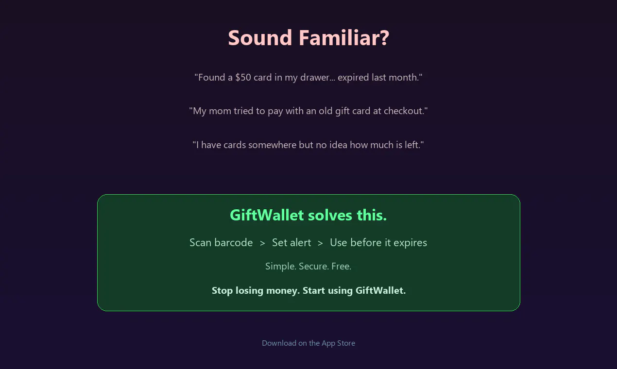 GiftWallet 제품 배너