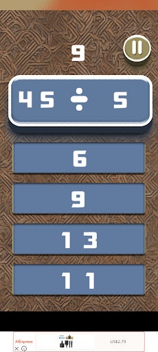 Juego de cálculo de Mathe media 4