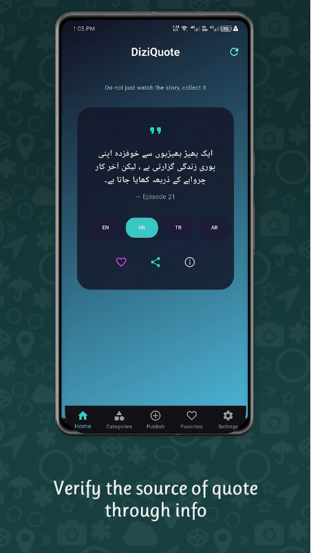 DiziQuote - TV Series Quotes Collector  - Screenshot 5 showing product features and functionality