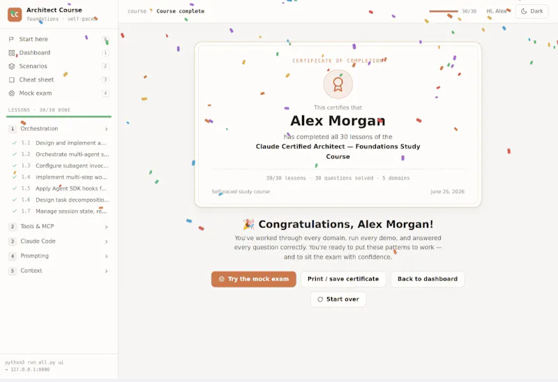 Claude Certified Architect — Prep Course screenshot 3