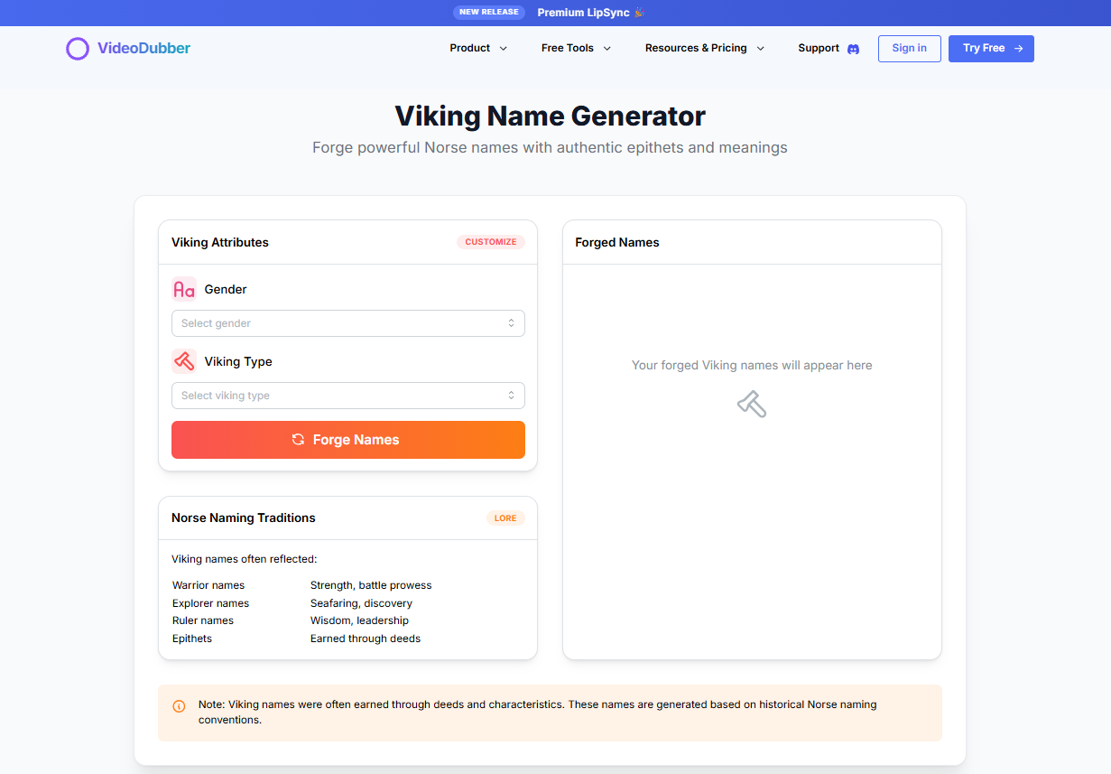 Media Trình tạo tên Viking - Tên Norse đích thực với các biểu tượng 2