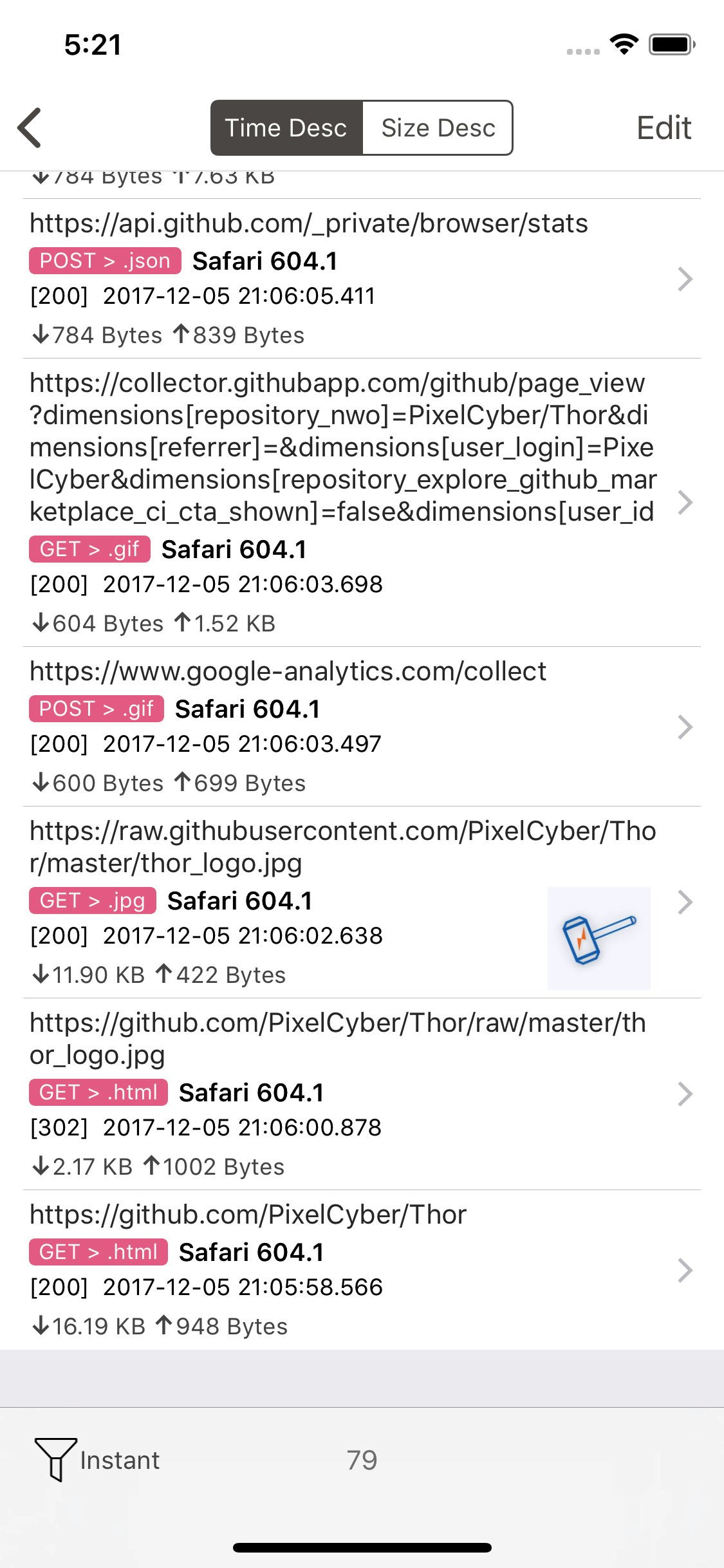 Thor - HTTP Sniffer/Inspector for iOS gallery image