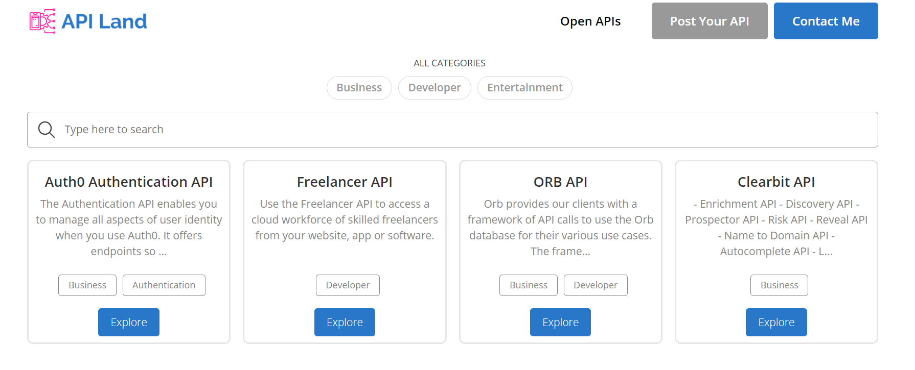 API Land gallery image