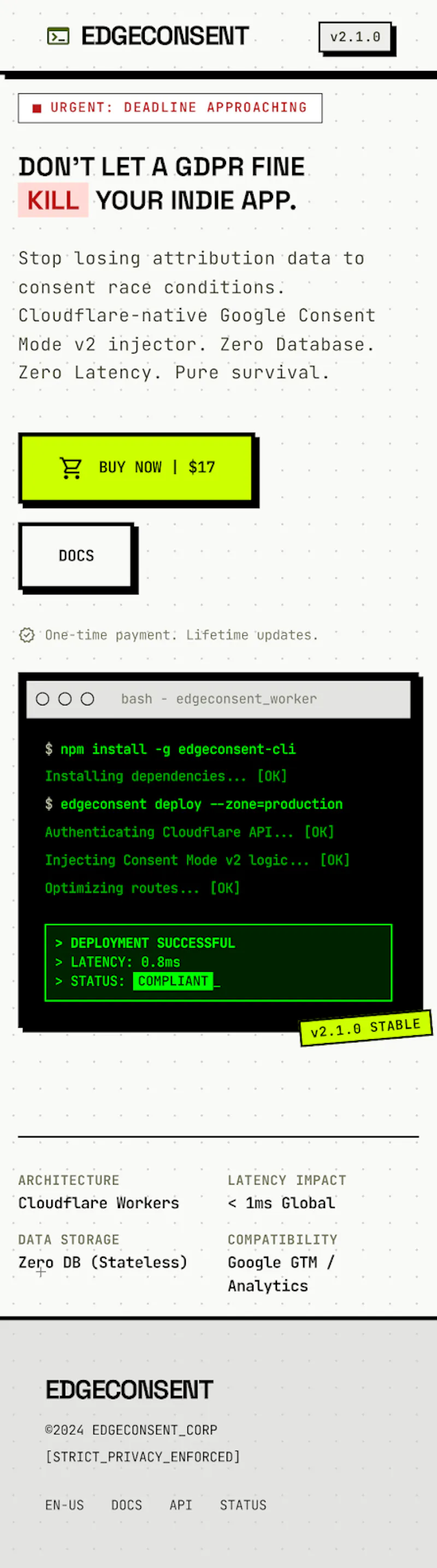 EDGECONSENT screenshot 1