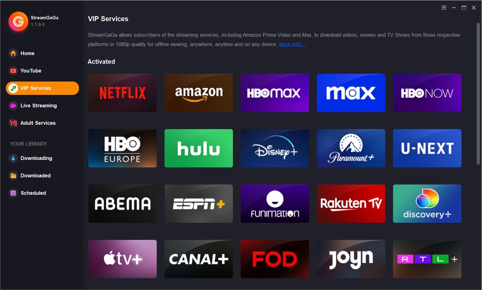 Streamgaga One - Un potente strumento per scaricare video dai servizi di streaming media 2