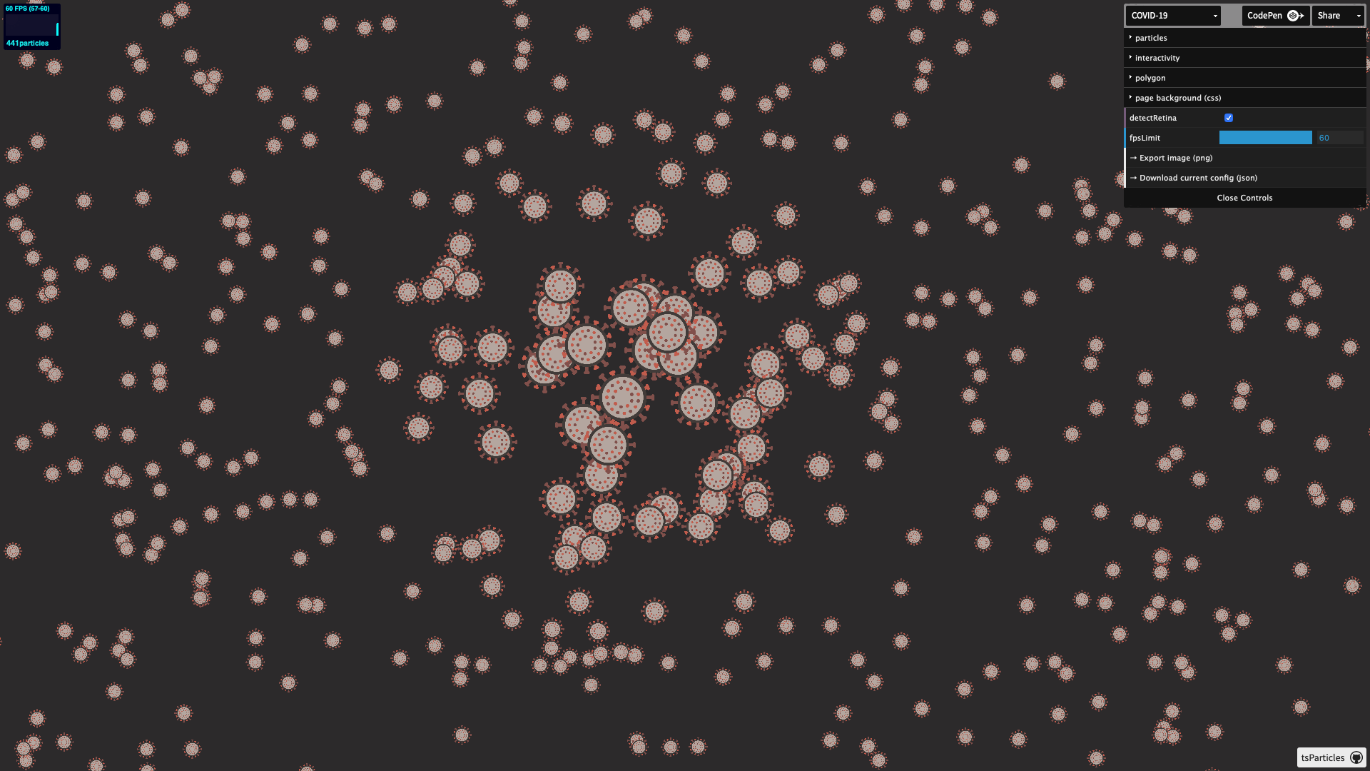 tsParticles gallery image