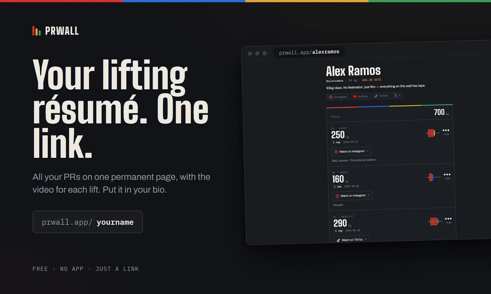 PRWALL — For Lifters screenshot 1