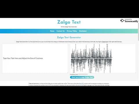 Zalgo Text Generator gallery image