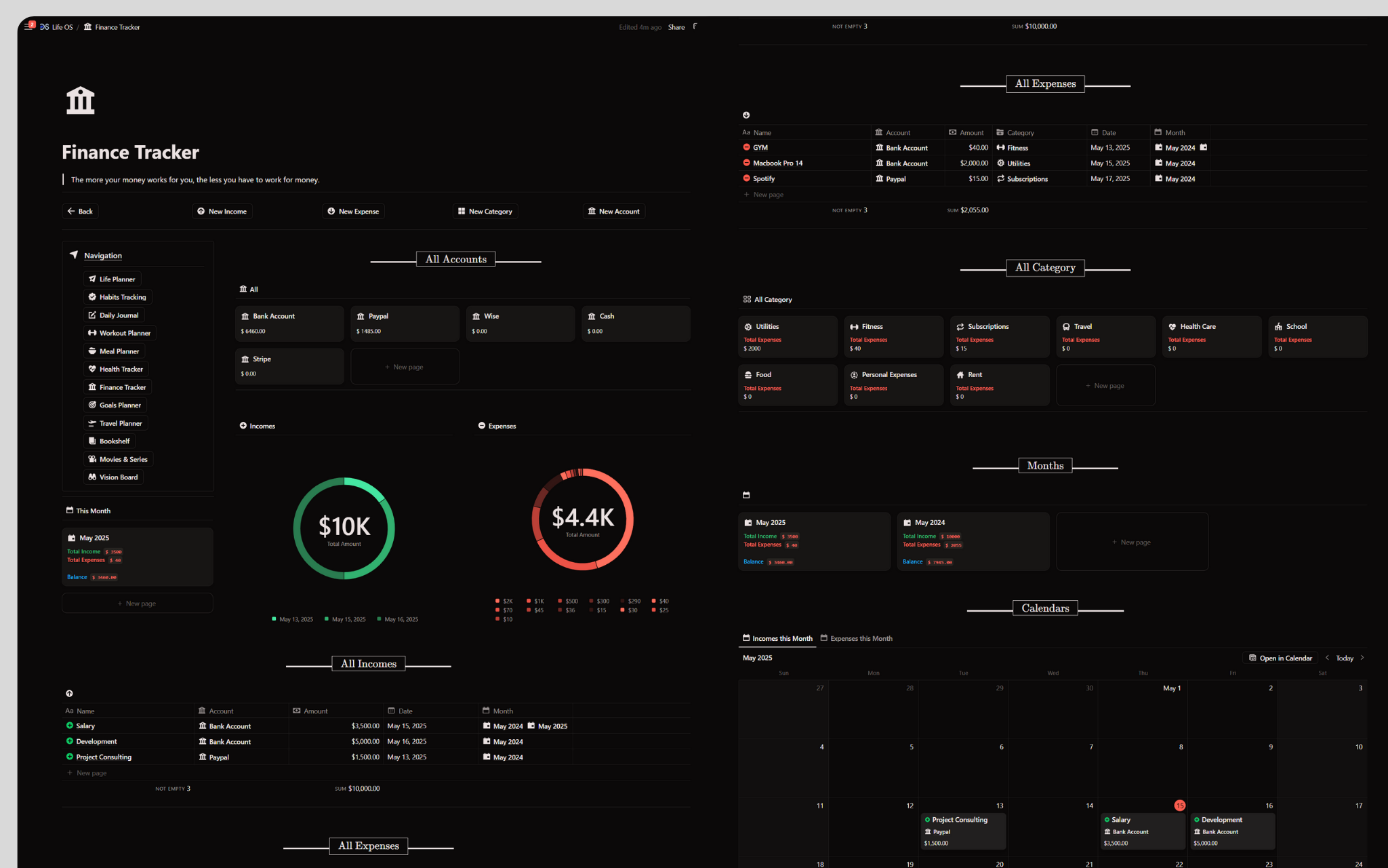 Life OS Notion Template gallery image