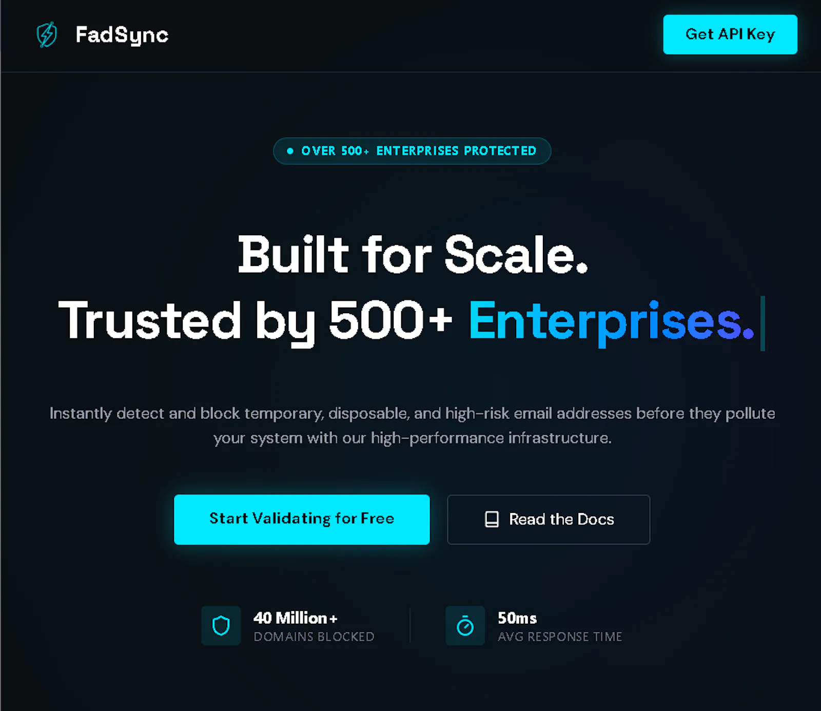 MailCheck Email Validation FadSync API screenshot 3