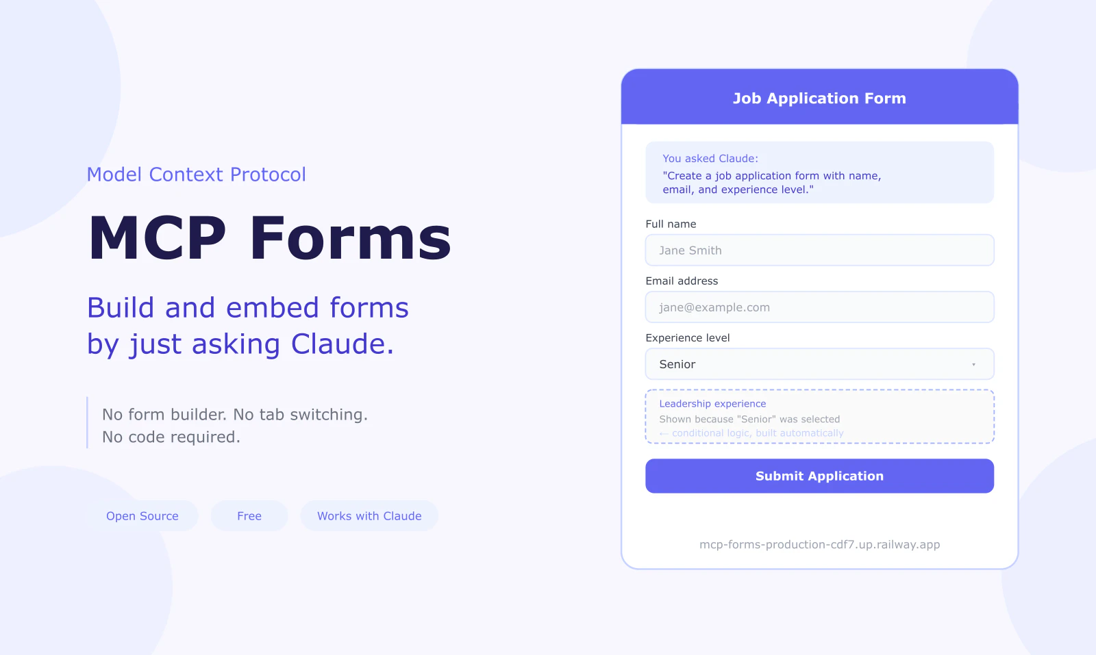 MCP Forms screenshot 1