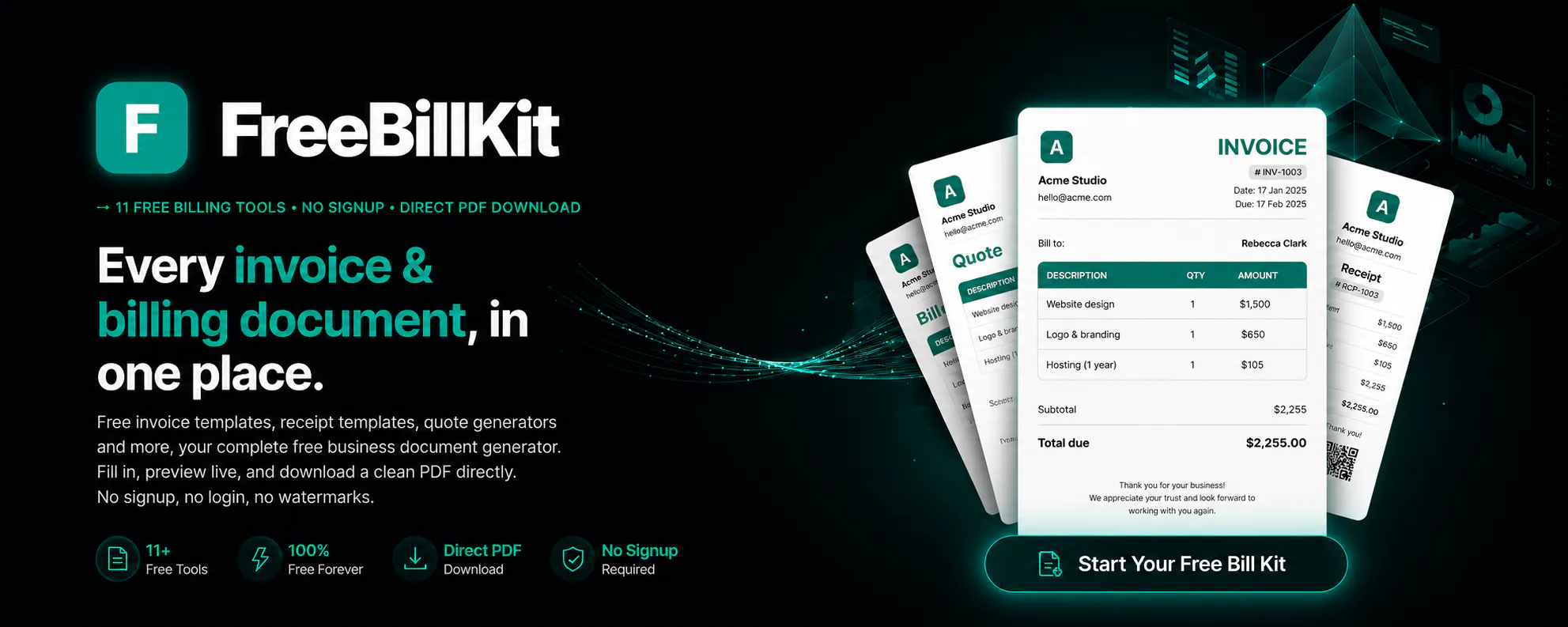 FreeBillKit gallery image