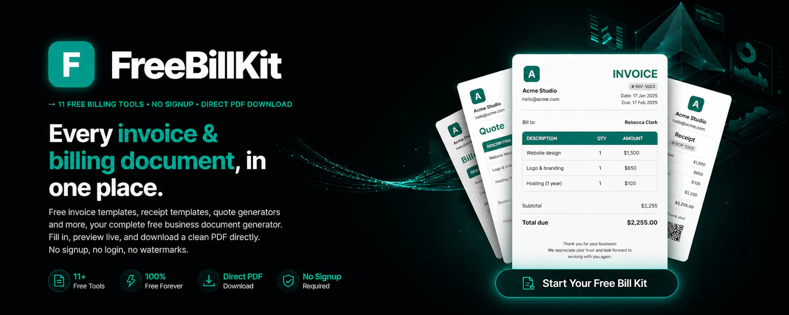 FreeBillKit screenshot 2