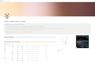 Free Simple Notion Habit Tracker gallery image