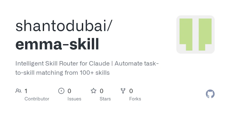 Emma-Intelligent Skill Router for Claude screenshot 1