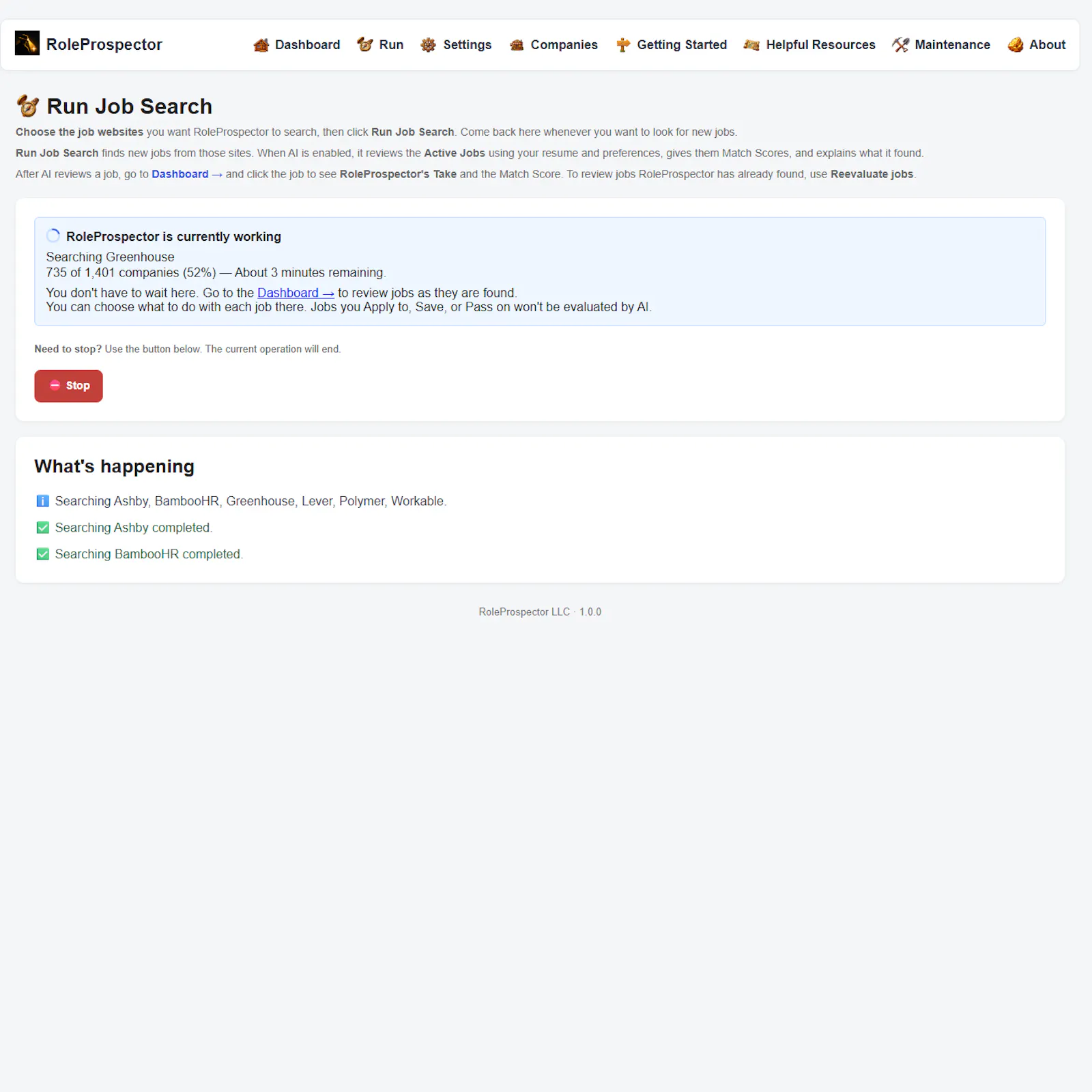RoleProspector screenshot 4