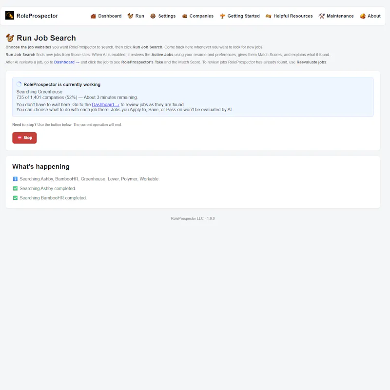 RoleProspector screenshot 4