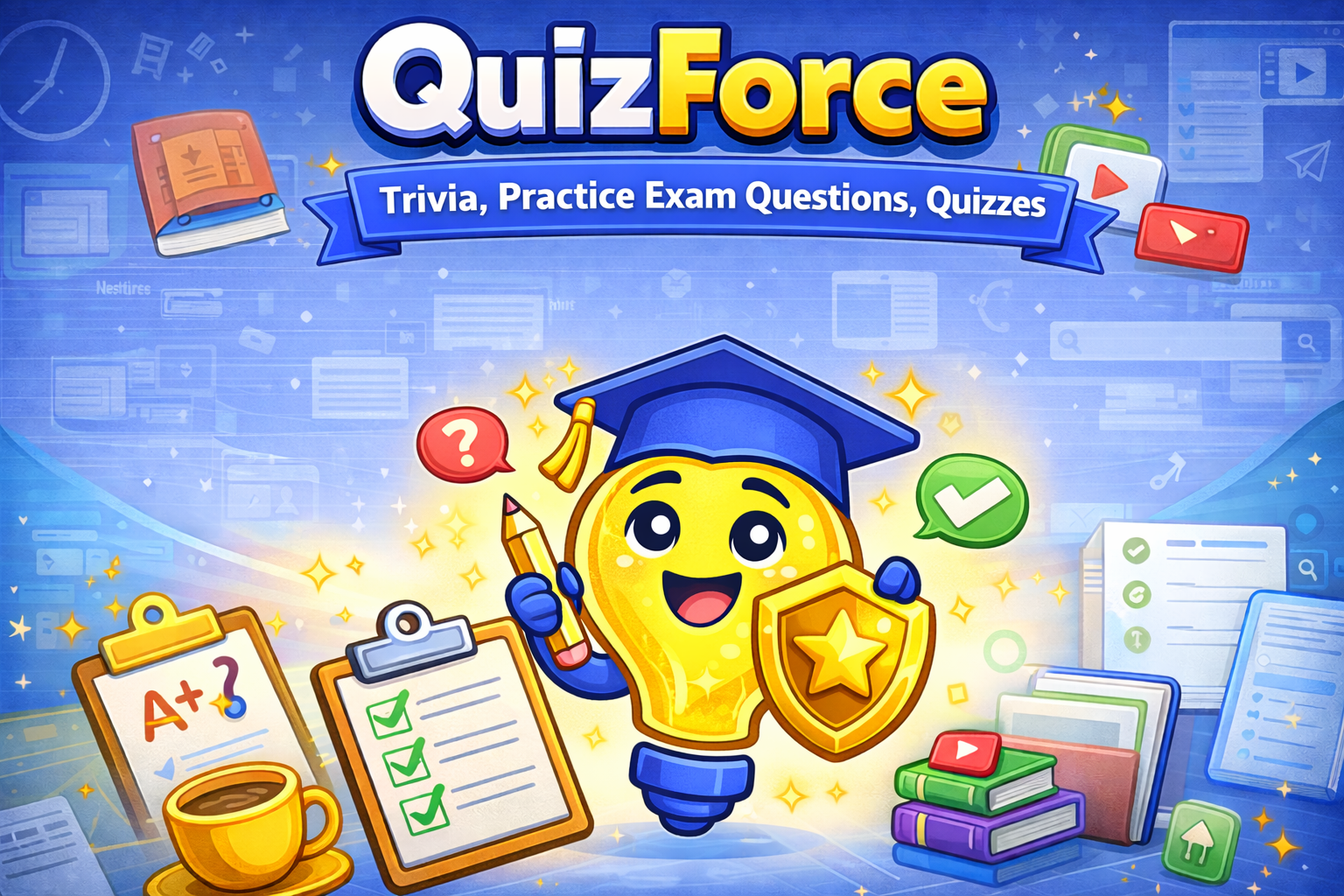 QuizForce AI - Main product screenshot demonstrating key features and user interface