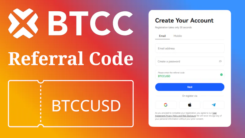 BTCC Referral Code BTCCUSD Signup Bonus screenshot 2