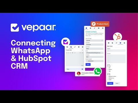 startuptile Vepaar - HubSpot + WhatsApp Integration-Unlock the power of WhatsApp on HubSpot