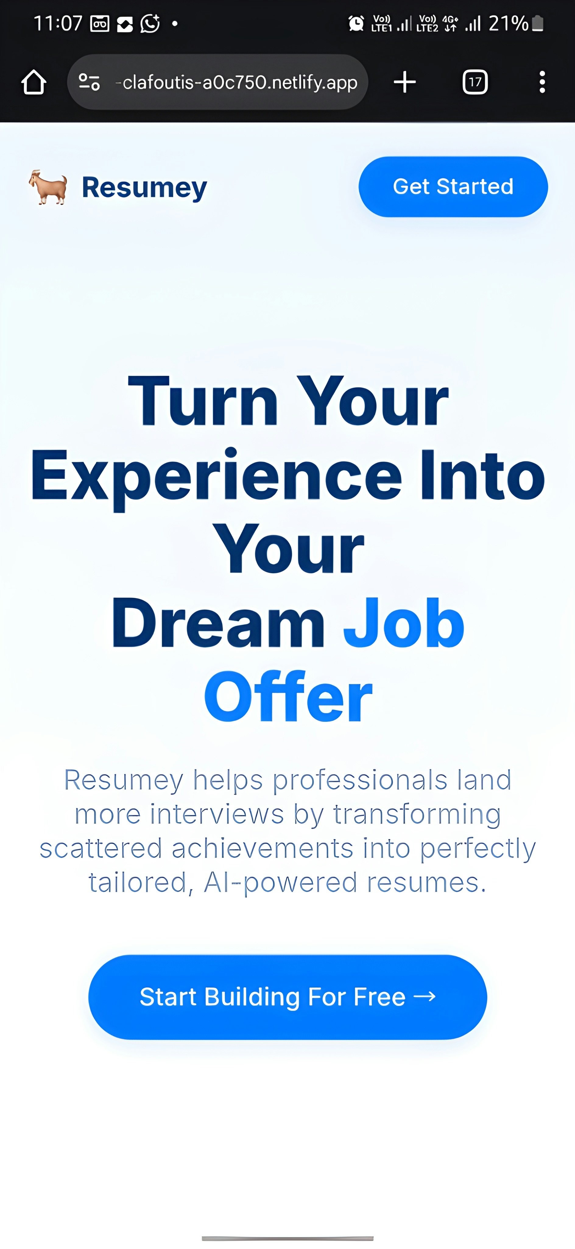 Resumeyy: Your Resume Memory Bank - Store your wins,Build resumes on demand & Apply more company media 2