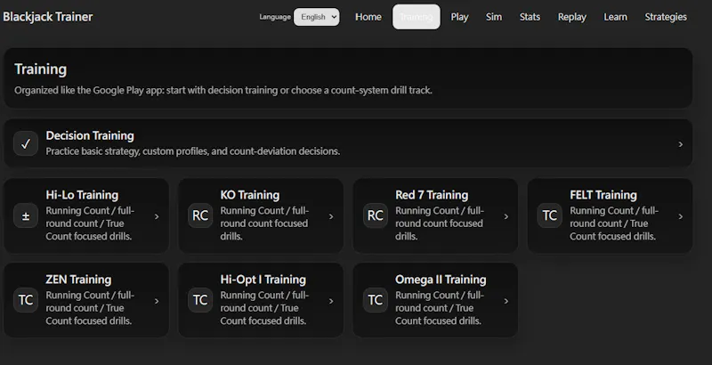Blackjack Counting Trainer PC (Windows) screenshot 2