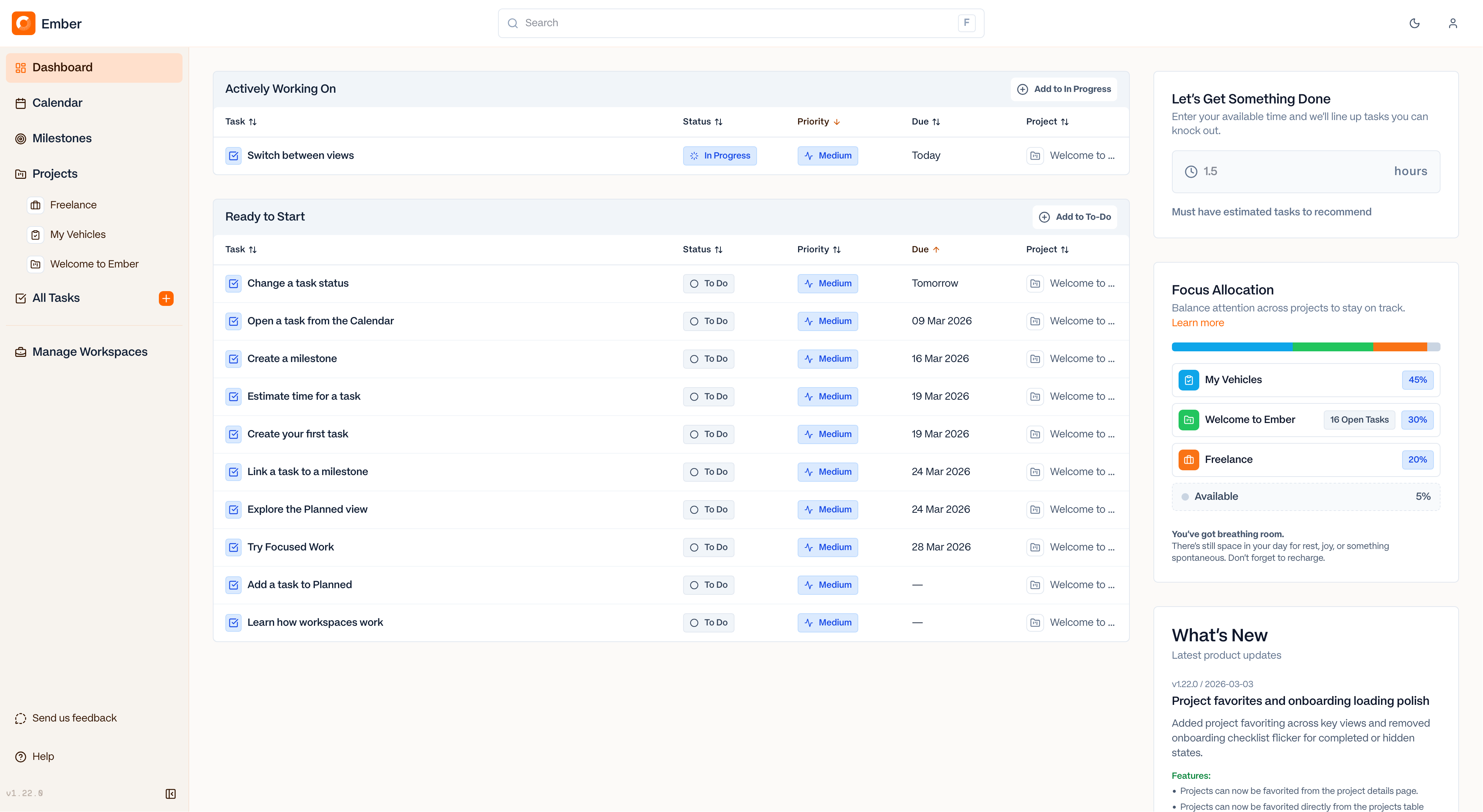 Ember - Main product screenshot demonstrating key features and user interface