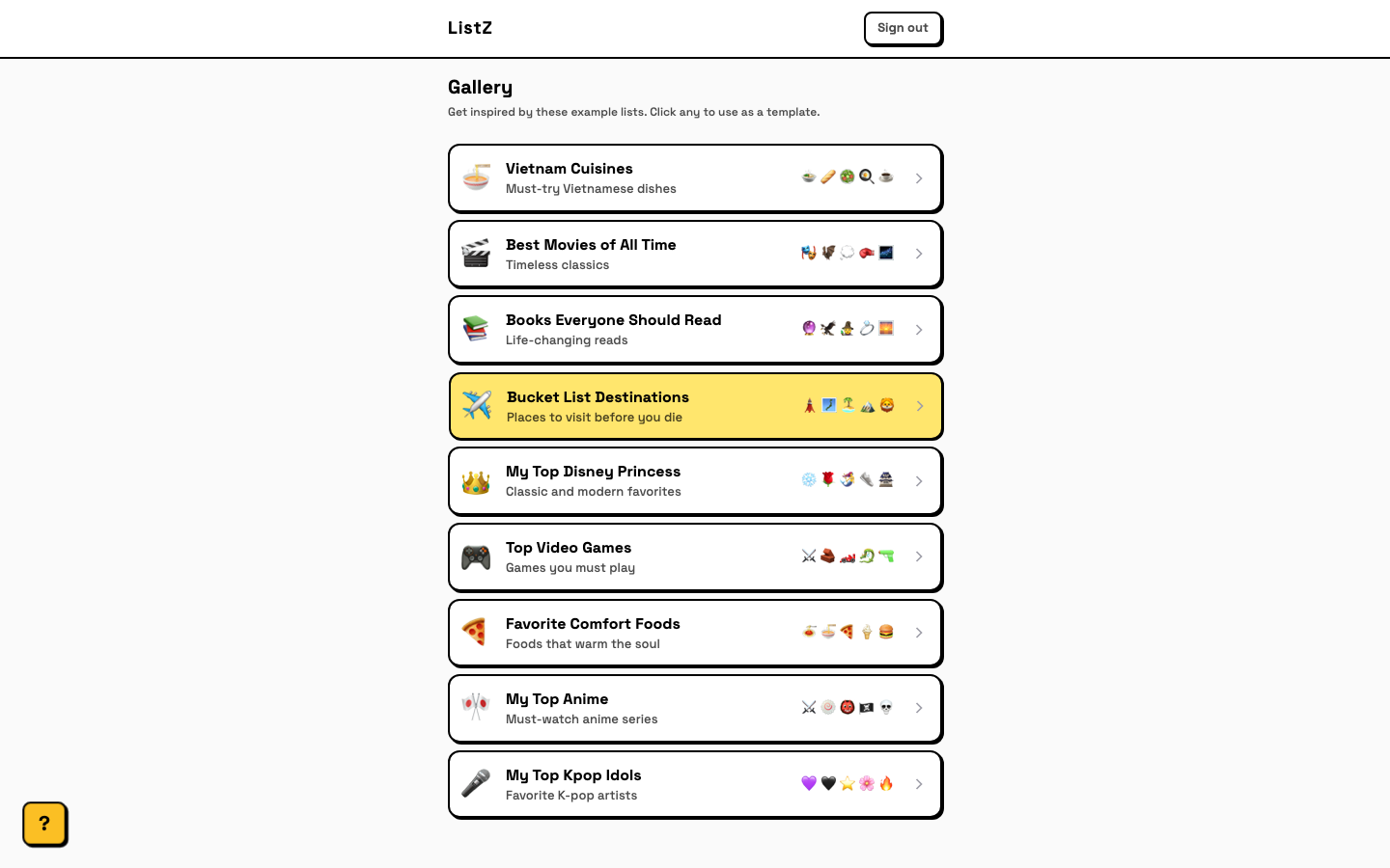 ListZ - Screenshot 2 showing product features and functionality