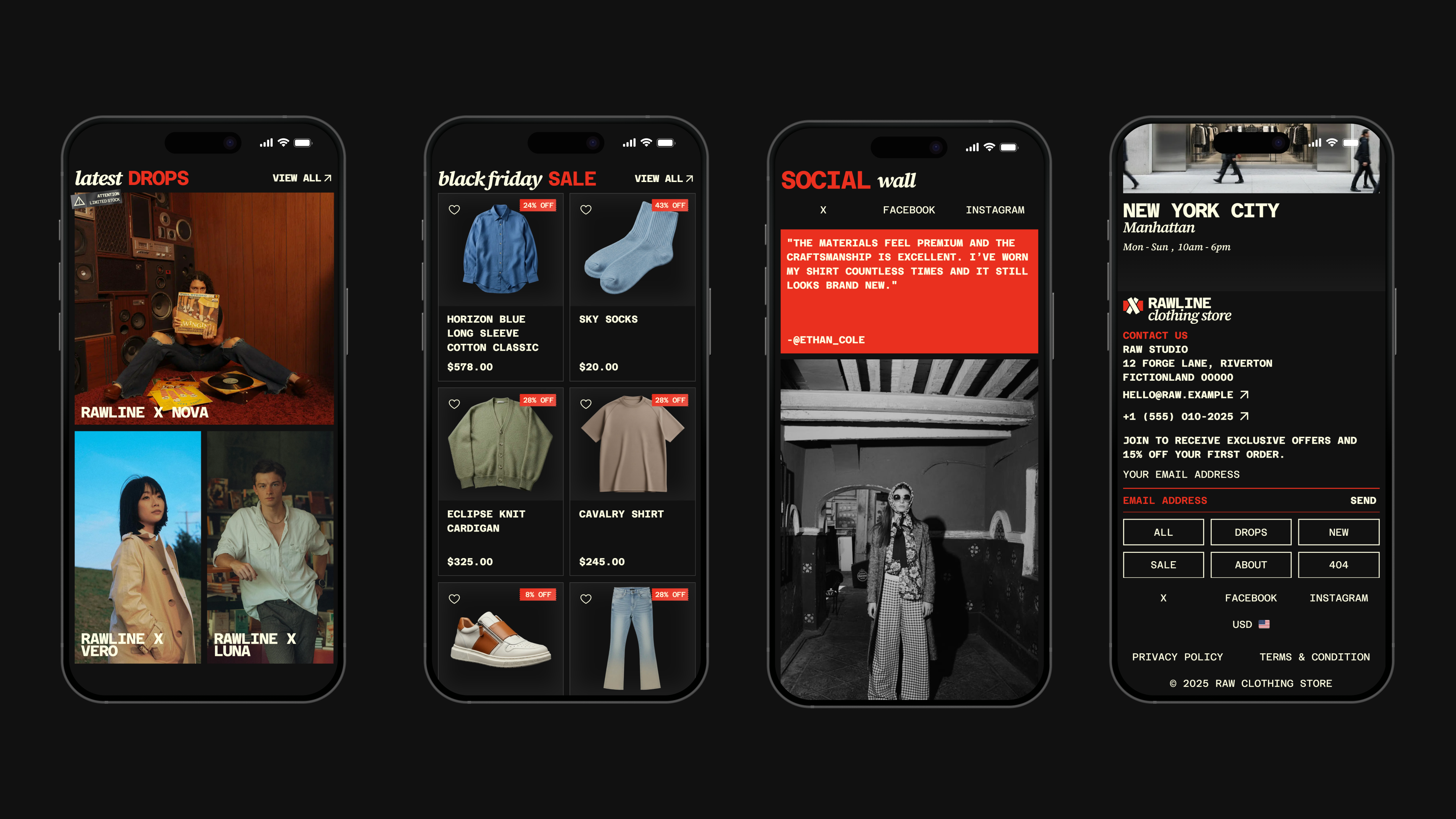 RAWLINE E-Commerce Framer Template gallery image