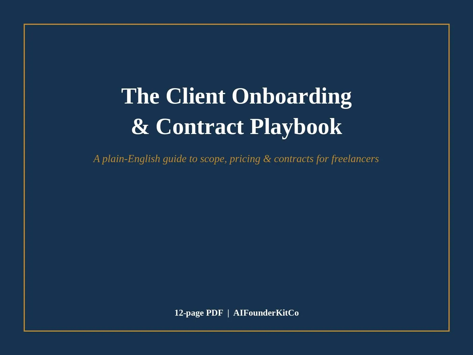 Client Onboarding & Contract Playbook gallery image