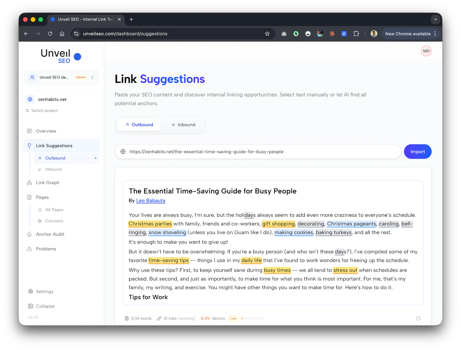 Unveil SEO screenshot 3