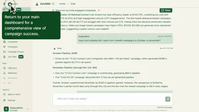 Zena by ZenABM - LinkedIn Ads AI Analyst gallery image
