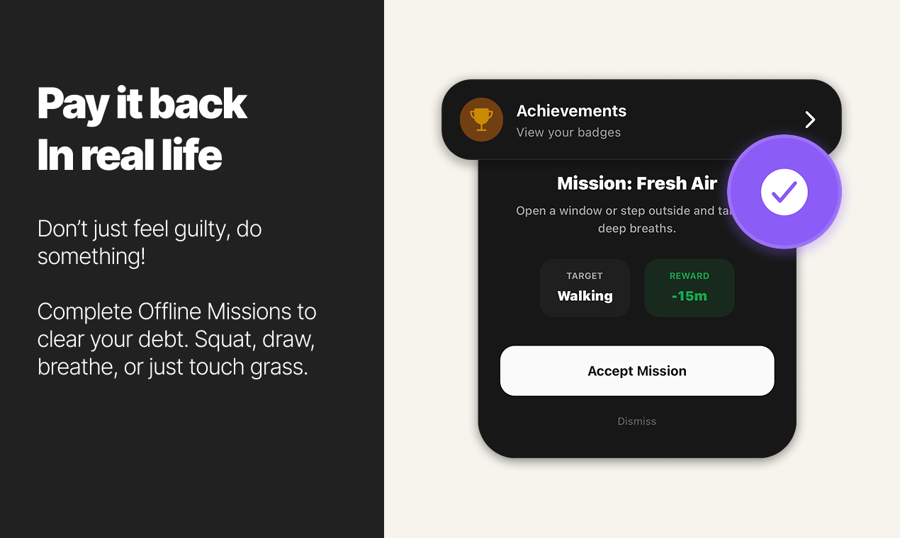 Scroll Debt - Screenshot 2 showing product features and functionality