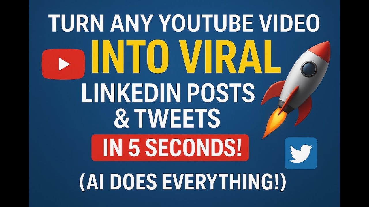 Youtube to linkedin & twitter posts gallery image