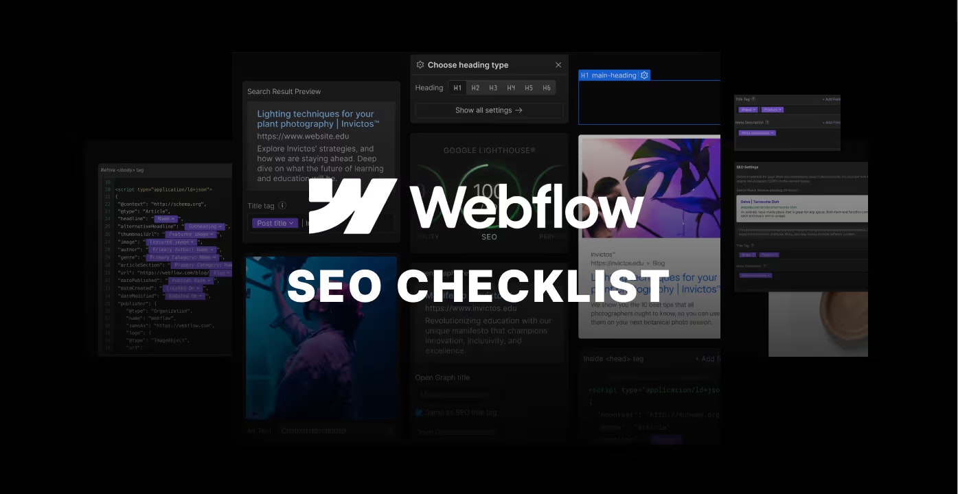 وسائط قائمة مراجعة SEO WebFlow - SEO لـ WebFlow أصبحت بسيطة 2