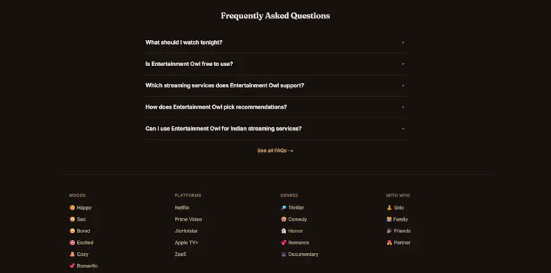 Entertainment Owl screenshot 4