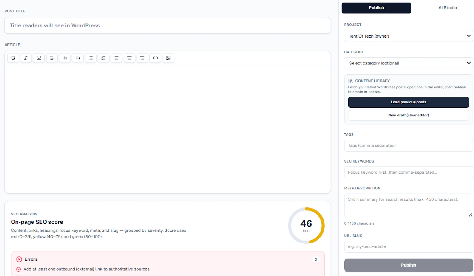 Snyho: AI Content Command Center screenshot 7