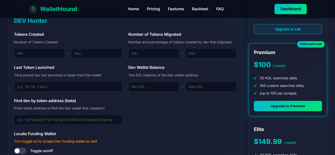 WalletHound - Screenshot 4 showing product features and functionality