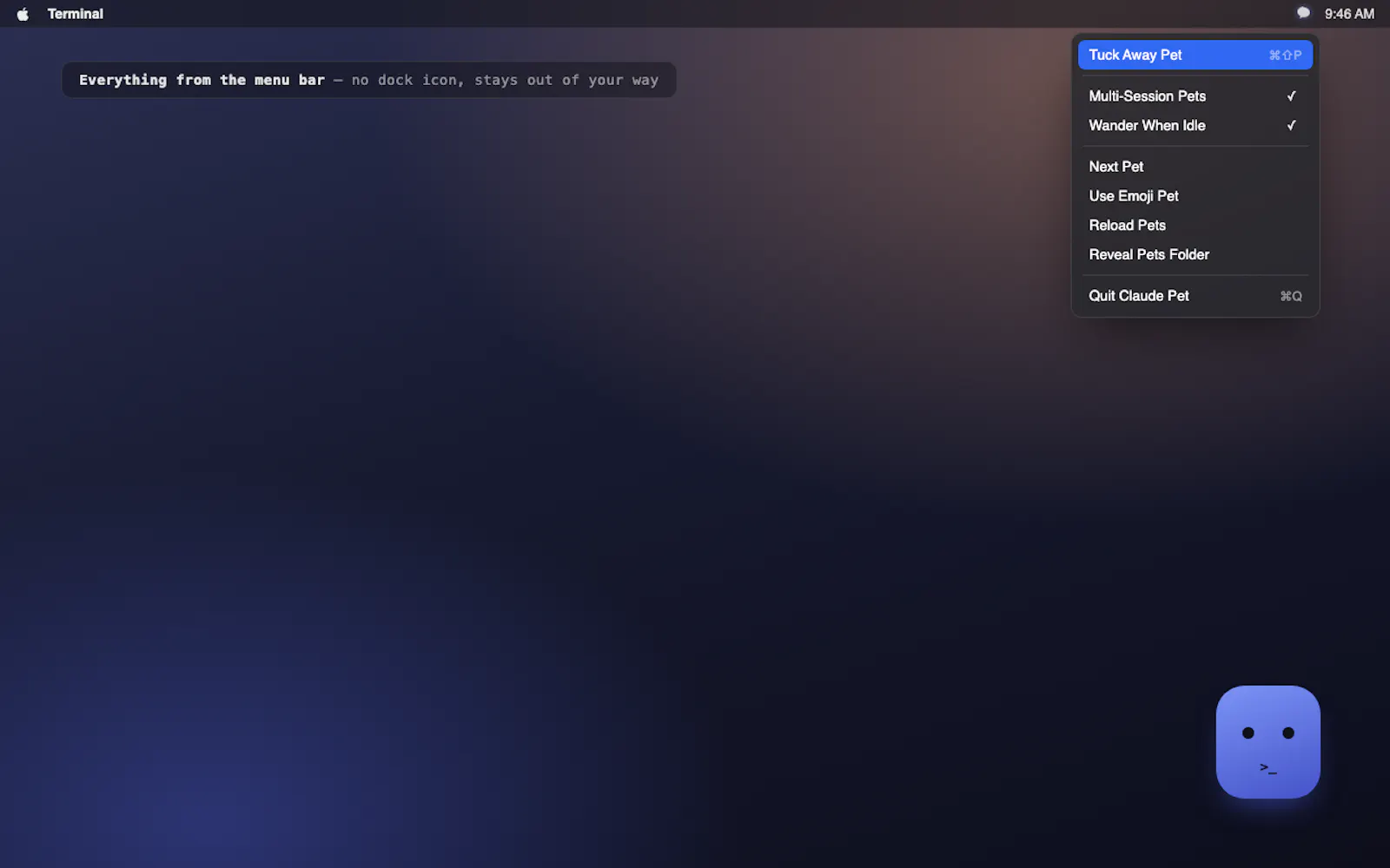 ClaudePet — a pet for Claude Code screenshot 3