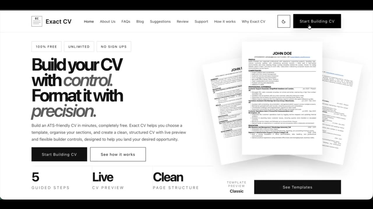 Exact CV gallery image