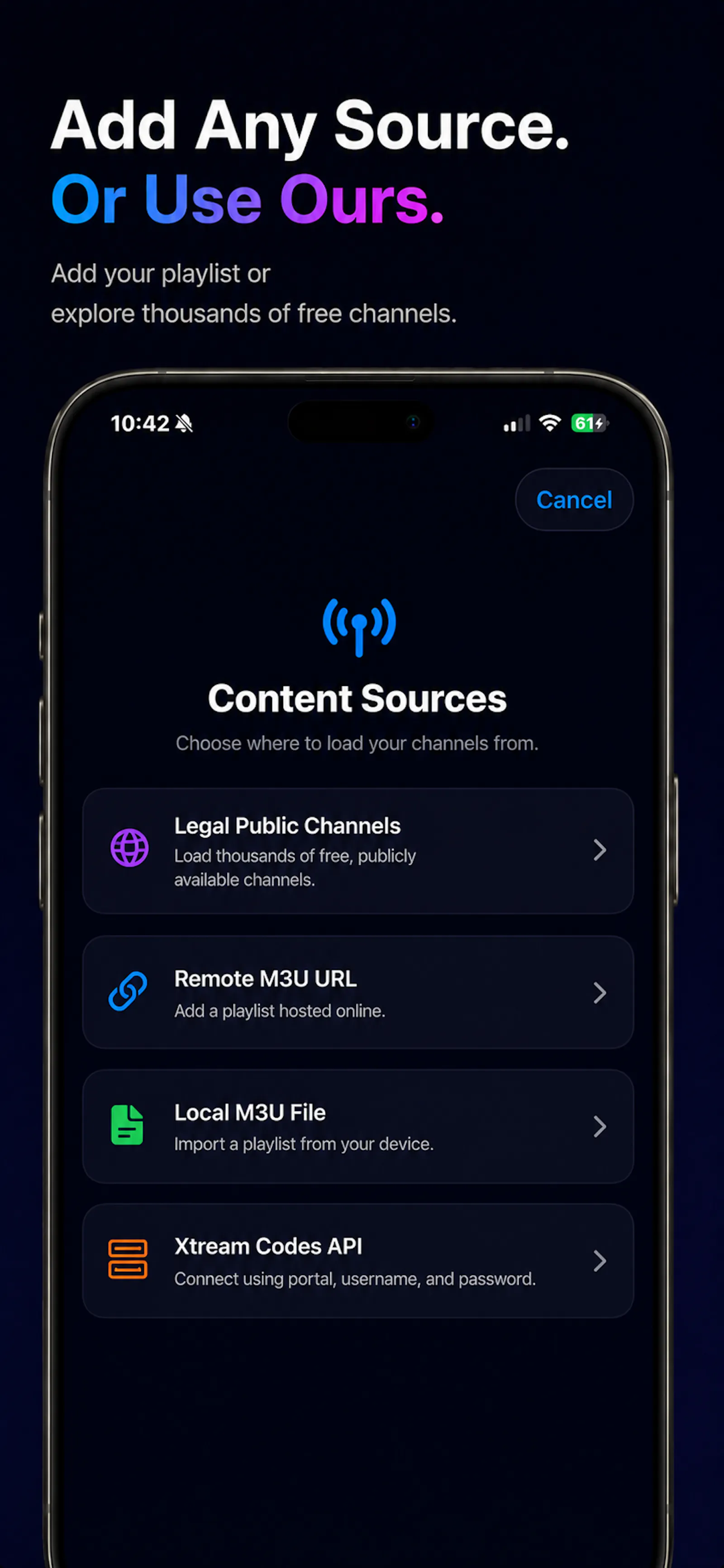 PixelPlay: M3U, Xtream Player screenshot 4