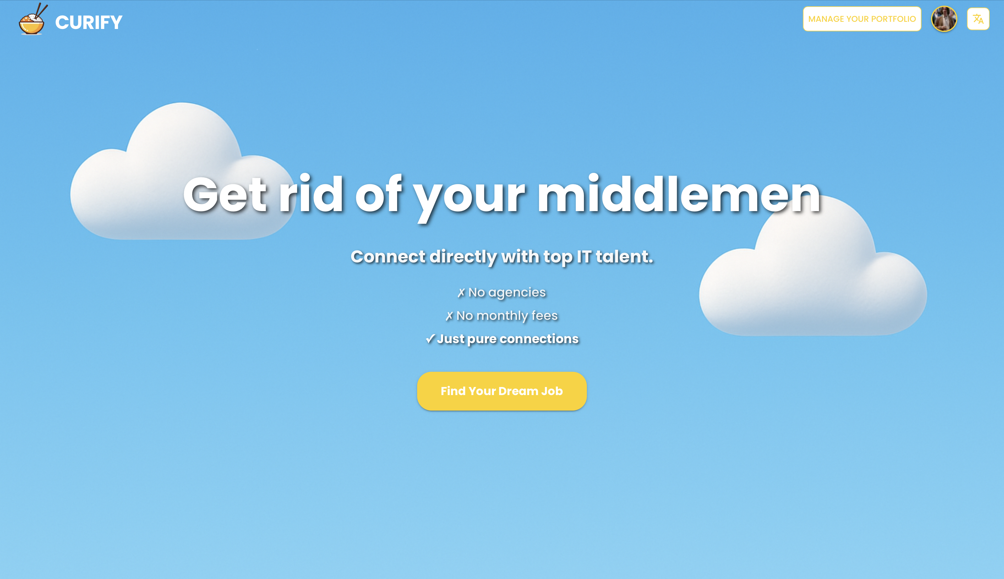 Curify - Main product screenshot demonstrating key features and user interface