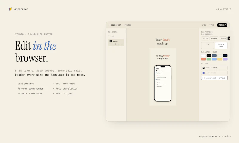 AppScreen.co, Store Screenshot Generator screenshot 3