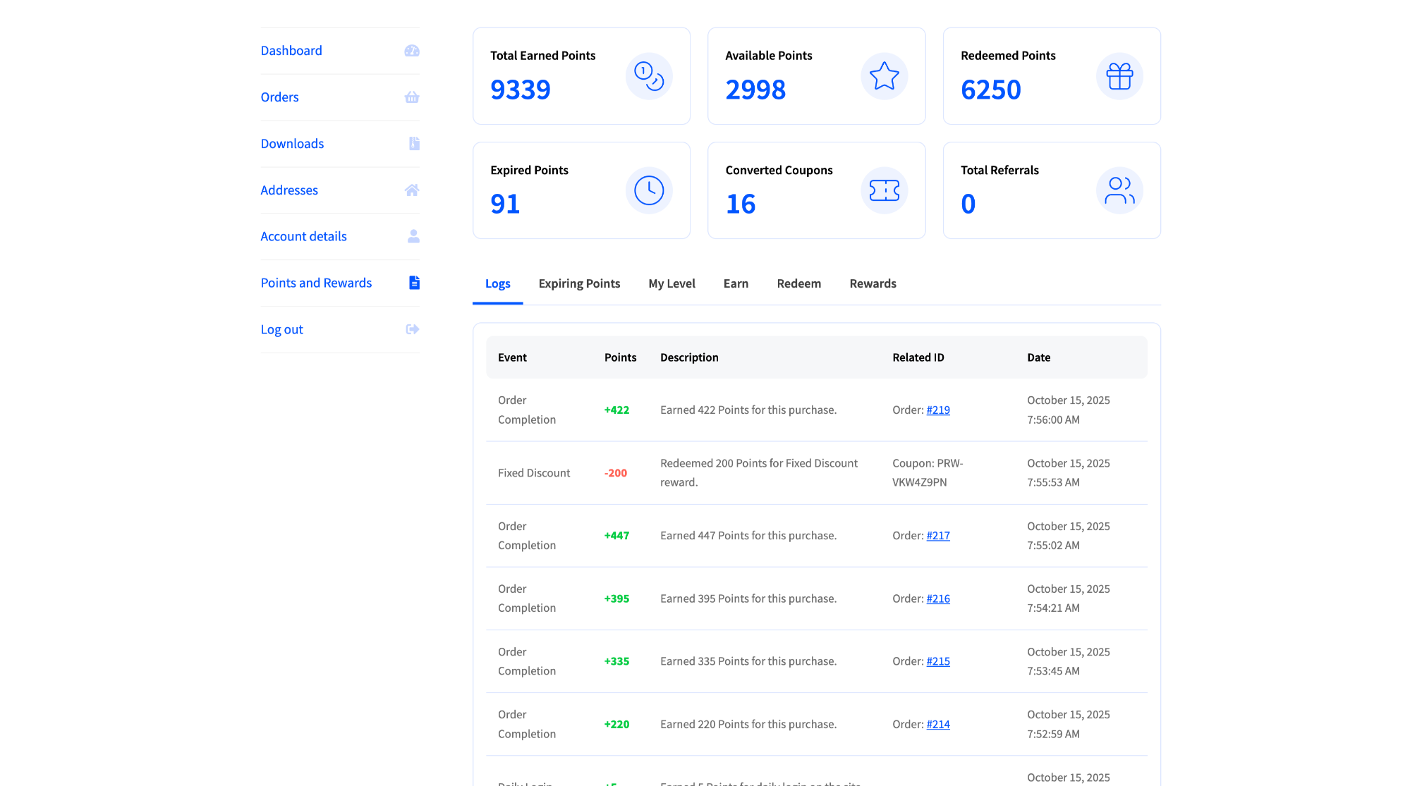 LoyaltyX – WooCommerce Points & Rewards - Screenshot 2 showing product features and functionality