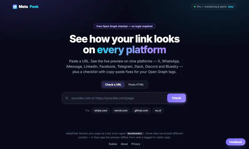MetaPeek screenshot 2