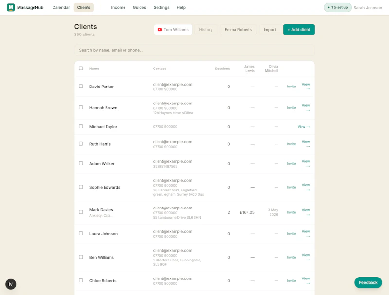 MassageHub screenshot 5
