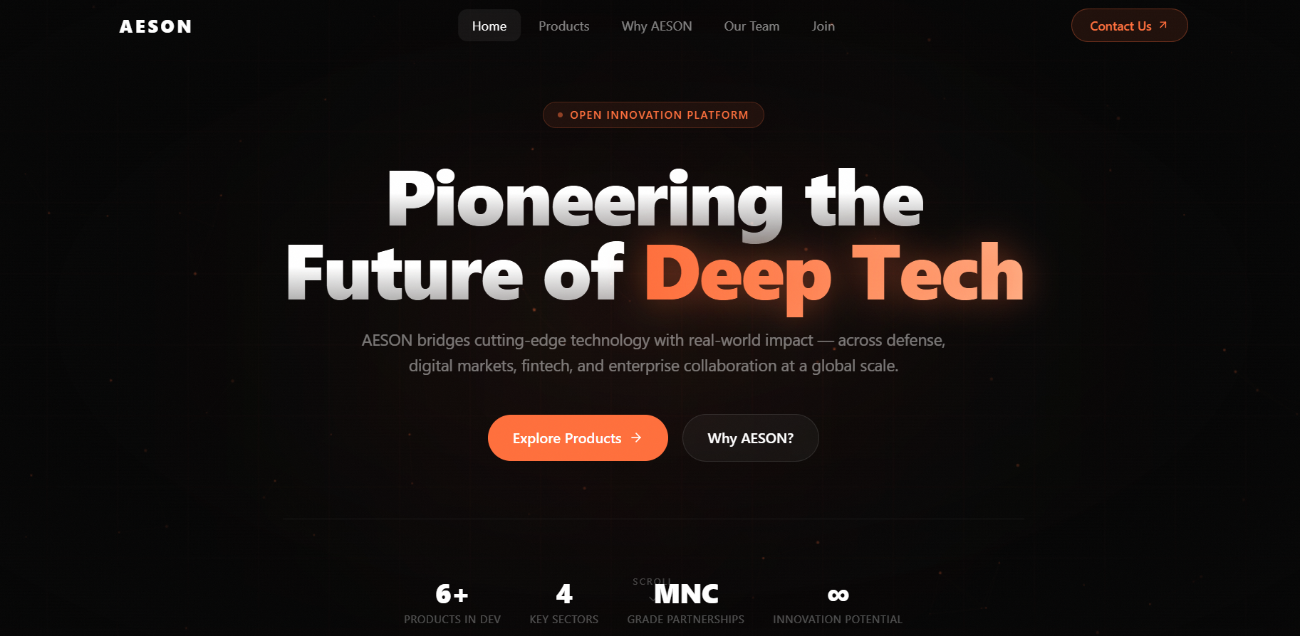 AESON - Main product screenshot demonstrating key features and user interface